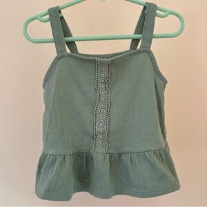 Sage Green Ruffle Hem Tank | Girls Size 3T | The Children’s Place